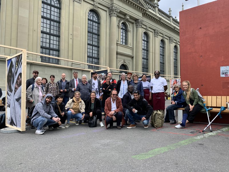 Team und Unterstützer*innen der Seenotausstellung
